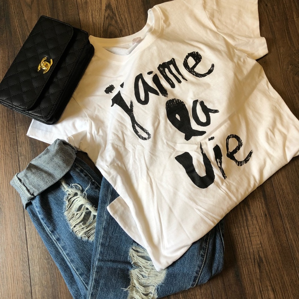 LAST ONE ✨J’ Aime La Vie Graphic T - Picture 6 of 6